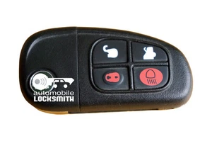 Used Jaguar S-Type X-Type 4 button remote flip key fob 1X43-15K601-BE - Picture 1 of 1