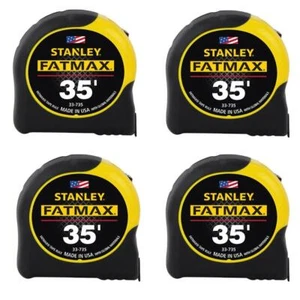 Stanley FATMAX Tape Measure Cushioned Grip 35 ft. x 1-1/4 in. Pack of 4 Tapes - Picture 1 of 12
