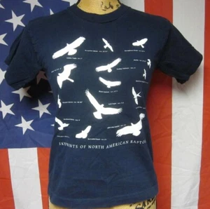 SKYPRINTS OF NORTH AMERICAN RAPTORS youth lrg eagle T shirt size 14-16 hawks tee - Picture 1 of 1