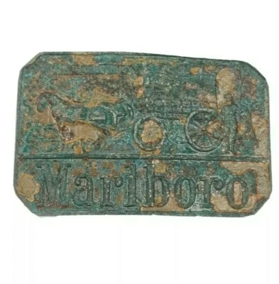Vintage Marlboro belt buckle w/ Patina - Verdigris B3 - Image 1 of 3