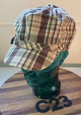 NUEVO SIN ETIQUETAS SOMBRERO CADETE A CUADROS PLACE NIÑOS 3T-4T.   MARRONES Y VERDES TAN LINDOS.  C23 Foto 1 de 3
