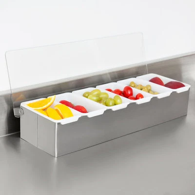 WHITE ONE PINT CONDIMENT REPLACEMENT INSERT ( ONLY INSERT ) FOR CHERRIES/LEMONS - Image 1 of 3