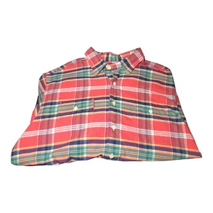 Vintage Multicolor Polo Ralph Lauren Flannel XXL Plaid 80s Two Pockets Shirt - Picture 1 of 21