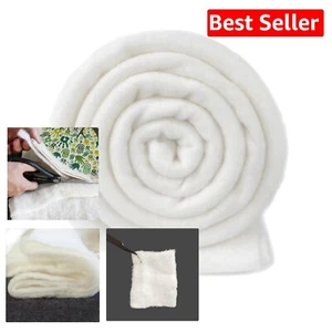 Soft and Eco-Friendly Merino Wool Quilting Batting, 72"x90" Twin Size - Afbeelding 1 van 9