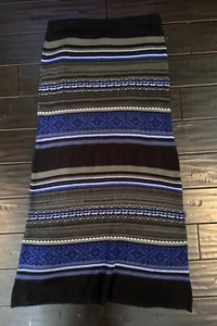 Chelsea & Theodore Long Skirt Size Large. Black And Blue - Picture 1 of 7