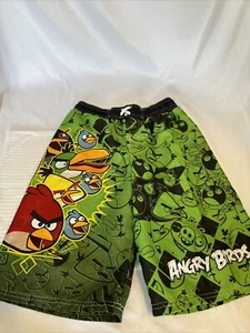 ANGRY BIRDS Boys Swim Trunks Sz 8 Inside Pocket Drawstring Mesh inside - Picture 1 of 8