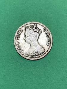 1893 Hong Kong Silver 10 Cents (A0648) - Picture 1 of 4