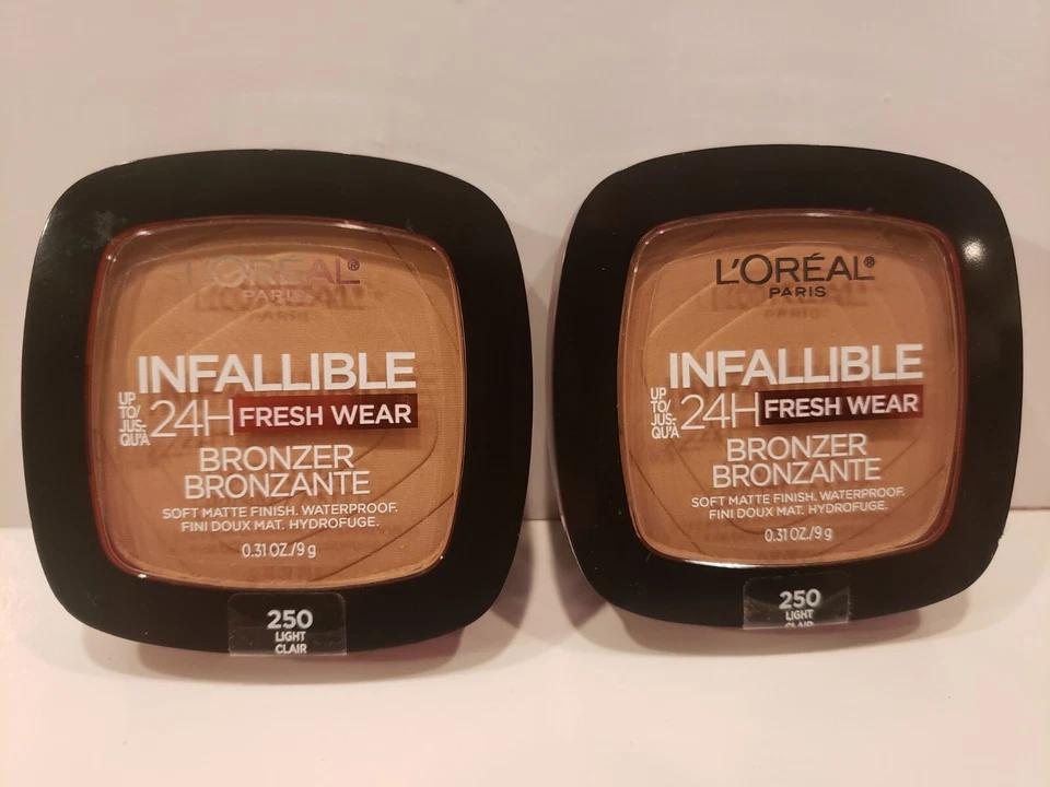 L'Oreal~1 PCS ONLY~Infallible Up-To 24H Fresh Wear Bronzer~#250 Light~0.62ozTO~ - Image 1 of 1