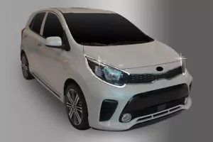 Chrome Head Light Lamp Garnish Cover Molding 2pcs for 08/2020 ~ 2022 KIA Picanto - Picture 1 of 10