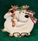 Fitz and Floyd Gift Gallery Reindeer Canopy Cookie Plate Christmas 