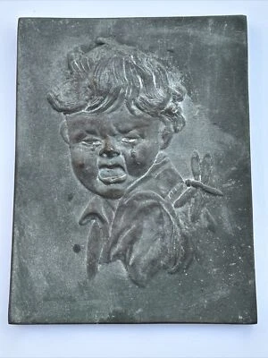 古董 BRONZE 金属 SCULPTURE 婴儿 带 DRAGONFLY INSECT ART DECO ERA MYSTERY — 第 1/4 张图片