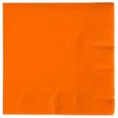 Orange Napkins Solid Sunkissed Orange Lunch Napkins 50ct 3ply Touch of Color - Image 1 of 2