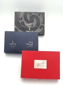 Lote de 3 cajas de bolígrafos vacías Delta Via Veneto madera de mar muy raras coleccionables - Imagen 1 de 11