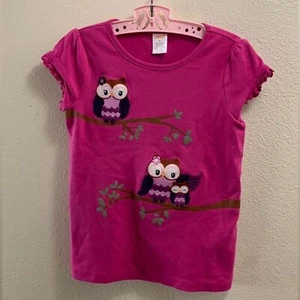 Gymboree Embroidered Owl Top Magical Meadow Girl’s Size 8 Vibrant Orchid Cotton - Picture 1 of 8