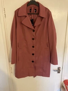 Lands' End Women's Pink Classy Belted Trench Raincoat Size 18 BNWT - Picture 1 of 8