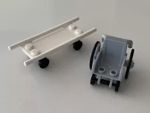 LEGO Gris Azul Claro SILLA DE RUEDAS y Camilla Cama, Ciudad, Hospital, NUEVO - Imagen 1 de 4