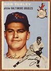 1954 Topps #85 Bob Turley Baltimore Orioles Authentic Rookie Baseball Card. rookie card picture