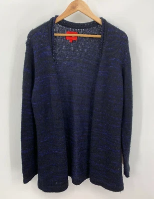 Narciso Rodriguez Design Nation Long Blue Black Knit Cardigan Sweater Women's XL - Image 1 of 4