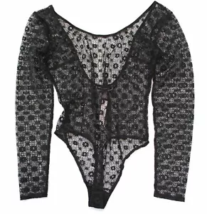 Body Victoria's Secret Medallion in pizzo perizoma a maniche lunghe taglia XS/S - Foto 1 di 4