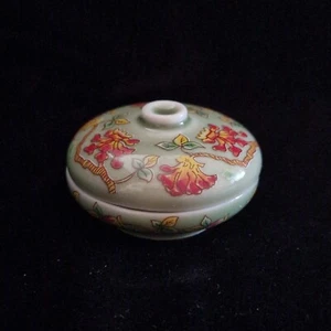 Vintage Del Prado Oriental Porcelain Trinket Box "The Green Family" + COA - Picture 1 of 5