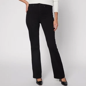 NYDJ Barbara Bootcut High Rise Jeans Black Lift Tuck Technology Sure Stretch 8P - Bild 1 von 3