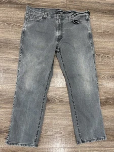 Levi's 541 Herren Jeans Grau Waschung Denim Stretch Straight Leg Größe 39x28 - Bild 1 von 12