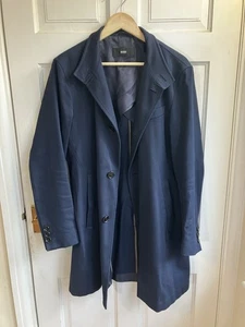 Hugo Boss Hombres Abrigo Chaqueta Inteligente Informal Chabola1 Calce Ajustado Talla 48UK Mediano Azul Marino - Imagen 1 de 24