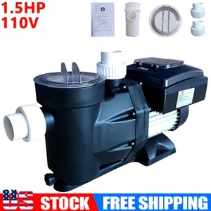 Above Ground Swimming Pool Pump Variable Speed 1.5HP In-Ground w/ Control Screen - Picture 1 of 9