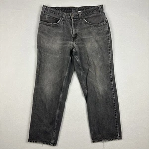 Vintage Levis 505 Jeans Herren 34x27 Etikett Schwarz Relaxed Fit Husky 90s Orange Tab - Bild 1 von 8