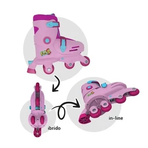 Pattini Flip Ibridi Convertibili Per Bambina Rosa 707400291 Mandelli - Foto 1 di 1
