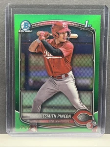 Bowman Chrome Esmith Pineda 1st Bowman Green Refractor 2025/99 #BCP-37 Reds - Imagen 1 de 2
