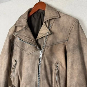 Chaqueta corta vintage de cuero para mujer estilo occidental M - Imagen 1 de 6