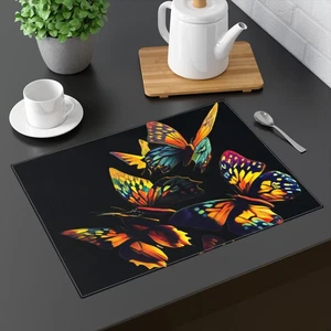 Schmetterling Tischset, Einzelmatte für Esstisch, Küchendeko, Insektendesign - Bild 1 von 4