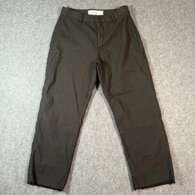 Pantalones Frank Eileen Kinsale Estilo Mujer Talla 8 Gris Oscuro Algodón Lino Nuevos sin Etiquetas Foto 1 de 4
