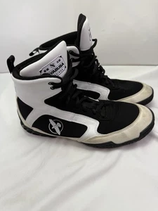 Hayabusa Pro Boxing Shoes, Mens US 7 High Top Black White, Lightly Used - Picture 1 of 7