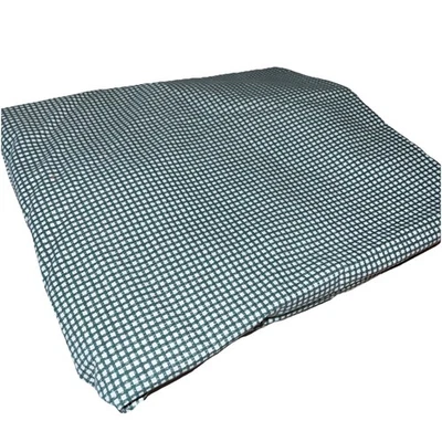 Wamsutta Supercale Plus Full Fitted Sheet No Iron Green Gingham Vintage USA - Image 1 of 4
