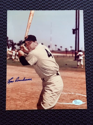 Lou Boudreau Signed Autograph 8x10 Photo Red Sox Hitting JSA - Image 1 of 3