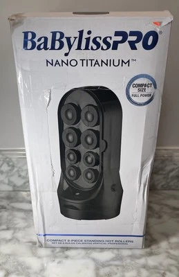 NIB BaBylissPRO Nano Titanium Compact Standing Hot Rollers - Image 1 of 2