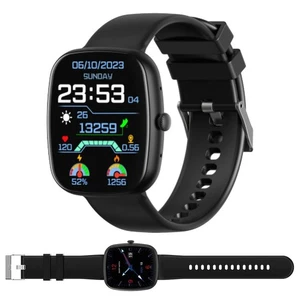 1,8" Smart Watch Anrufempfang/Zifferblatt Armbanduhr Sport Bluetooth Fitness Tracker - Bild 1 von 11