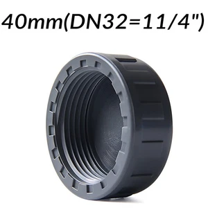 PVC Innengewinde Endkappen Verschraubung Stopfen mit Dichtung 40mm - Bild 1 von 1