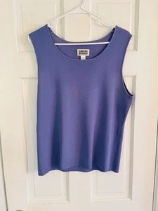 Chico’s zeitloses Tanktop Gr. 3 lila Stretch Strick ärmellos Reise Lagenlook - Bild 1 von 6
