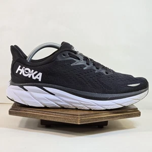Hoka One One Clifton 8 Damenschuhe Größe 9,5 schwarz weiß Straßenlaufschuhe Turnschuhe - Bild 1 von 11