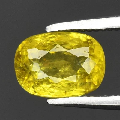 💎 1.08ct 6.5x4.8mm Cushion Natural Yellow Grossular Garnet - Mali Gemstone - Image 1 of 4