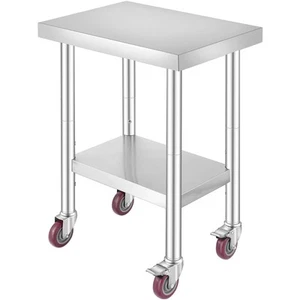 61x45cm Edelstahltisch mit Rollen Arbeitstisch Küchentisch Gastro Zerlegetisch - Bild 1 von 12