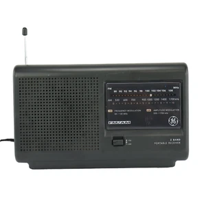 Vintage GE Portable Black 2 Band AM~FM Radio GE 7-2662B. Tested-Works - Picture 1 of 5