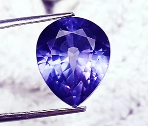 Natürlicher violetter Alexandrit 11,60 ct lose Edelsteine Birnenform mit Zertifikat - Bild 1 von 7