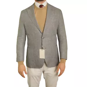 Herren Suitsupply Blazer Havana Patch Halbleinen Grau Angelico 24 EU48S UK/US38S - Bild 1 von 11