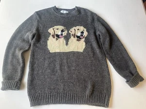 Golden Retriever Sweater P.J.By Peter Jensen Yellow Lab Dog Gray Graphic - Picture 1 of 3