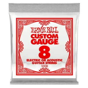 PACK de 6 cuerdas para guitarra eléctrica o acústica Ernie Ball P01008 de acero liso .008 - Imagen 1 de 1