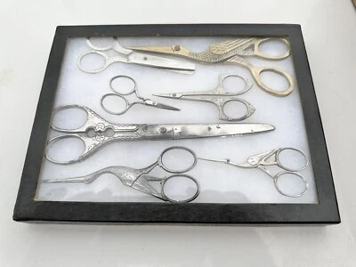 Vintage Scissor Lot Of 7 Including Bird/Stork, Floral, And More! German/U.S.A. - Image 1 of 4